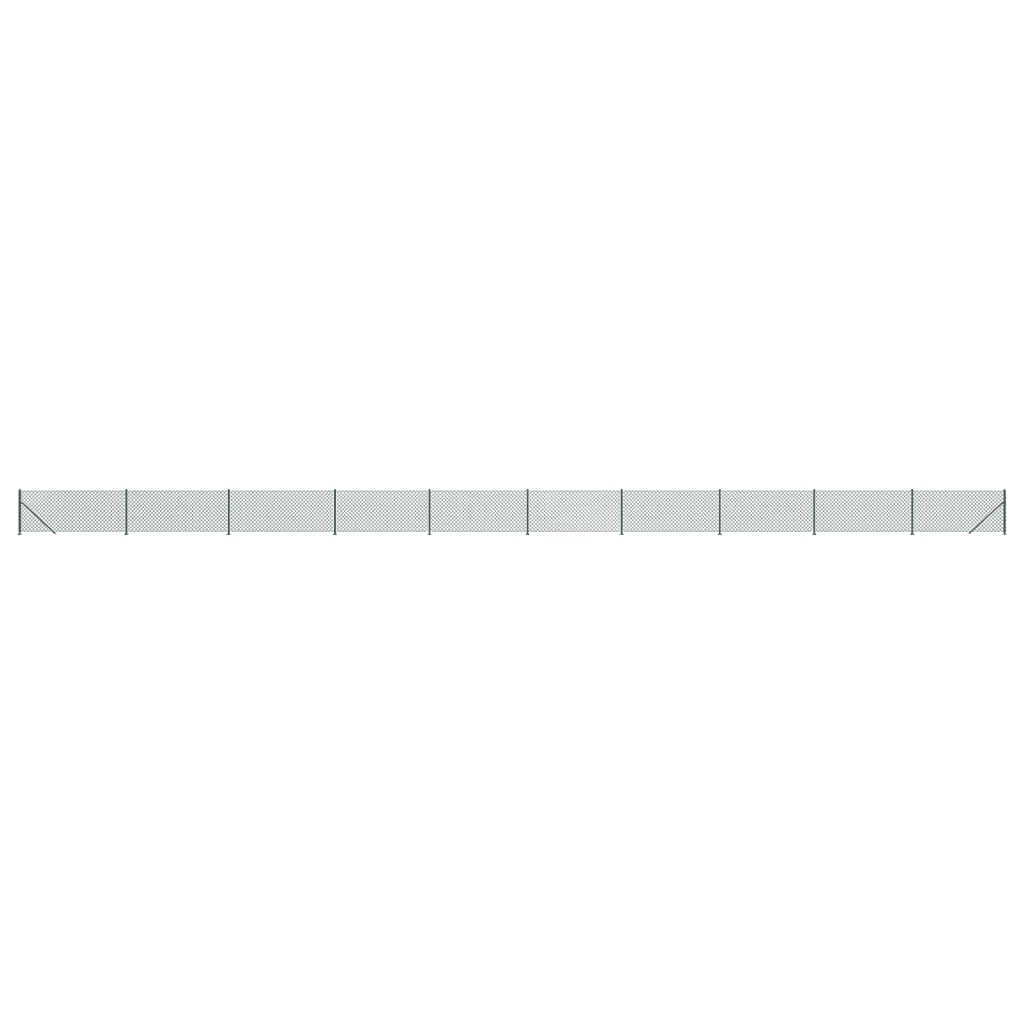 Vidaxx Maschendrahtzaun mit Flansch 0,8 x 25 m grün