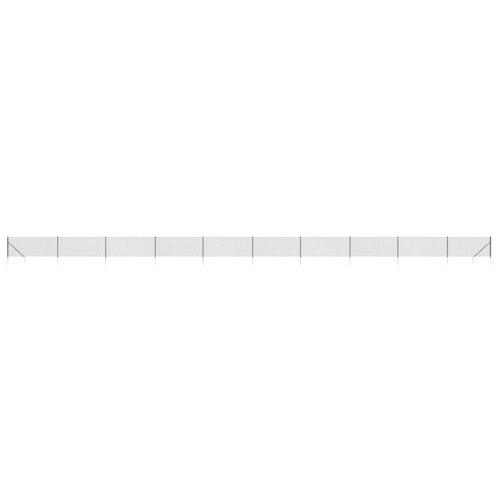 Vidaxl -Netzzaun mit Bodenanker 0,8 x 25 m Anthrazitfarben