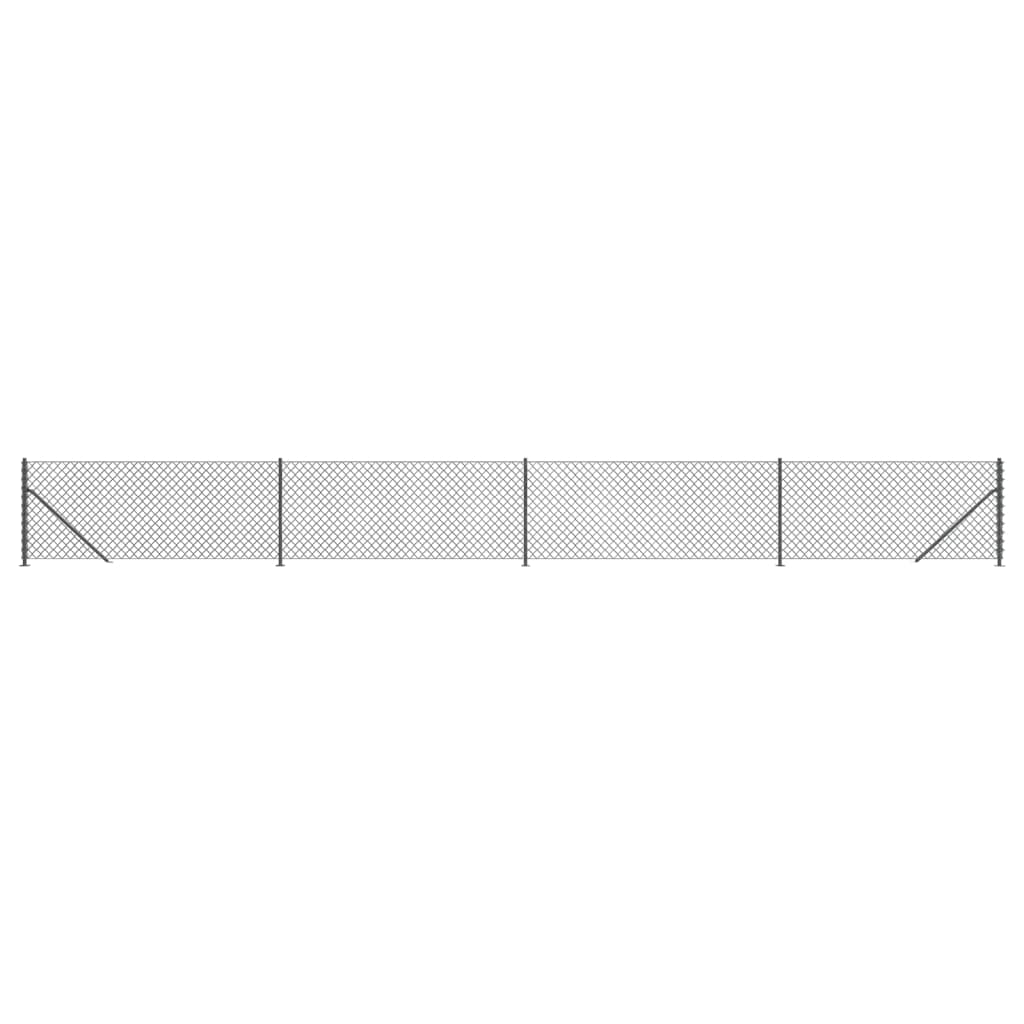 Vidaxl -Netzzaun mit Flansch 1,1 x 10 m anthrazitfarben
