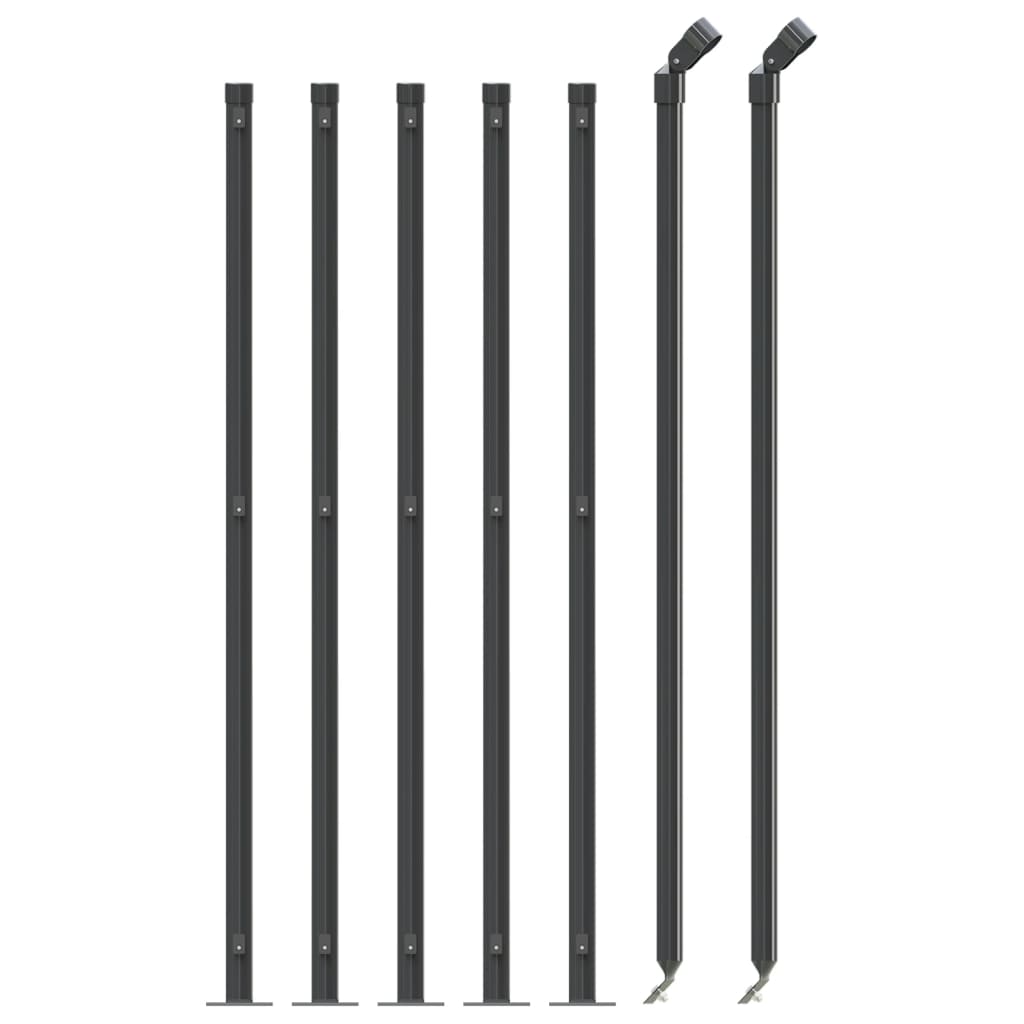 Vidaxl -Netzzaun mit Flansch 1,1 x 10 m anthrazitfarben