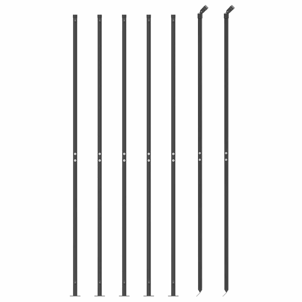 Vidaxl gaashek met flens 1,4x10 m antracietkleurig