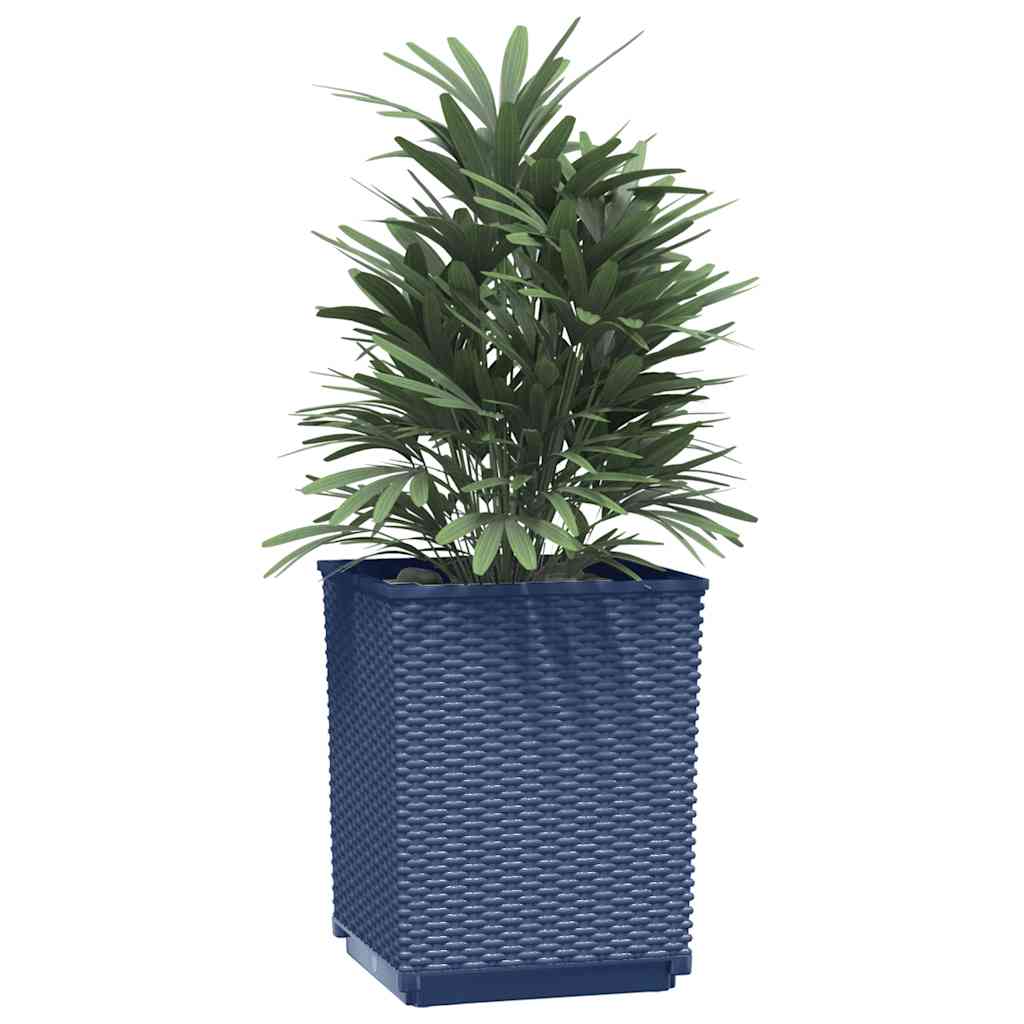 VidaXL Pflanzgefäße, 2 Stück, 30 x 30 x 37 cm, Polypropylen, Blau-Grau