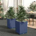VidaXL Pflanzgefäße, 2 Stück, 30 x 30 x 37 cm, Polypropylen, Blau-Grau