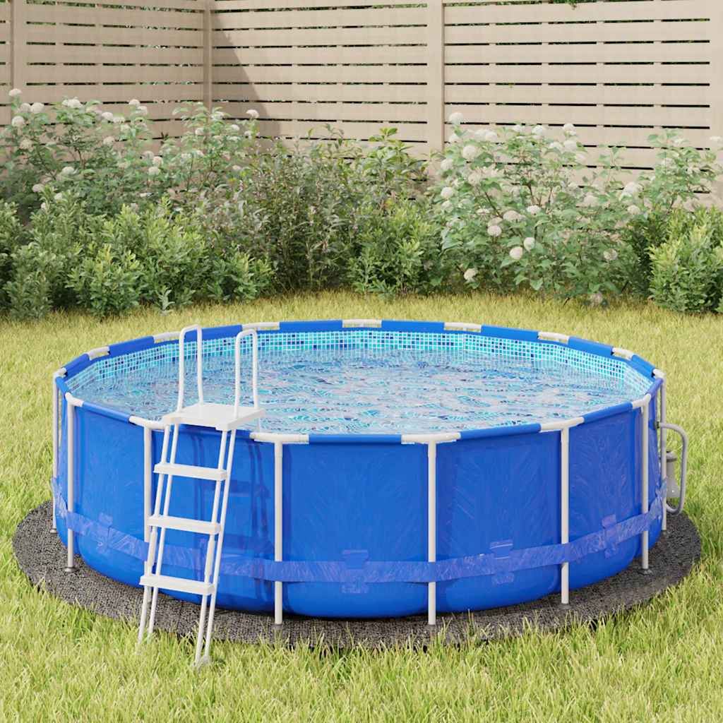 VidaXL Schwimmbad-Bodenplane ø306 cm Polyester-Geotextil Hellgrau