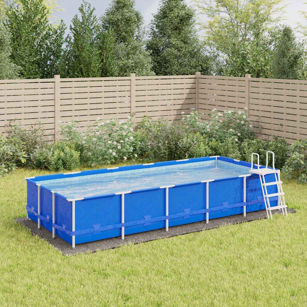 VidaXL Schwimmbad-Bodenplane 550x280 cm Polyester-Geotextil Hellgrau
