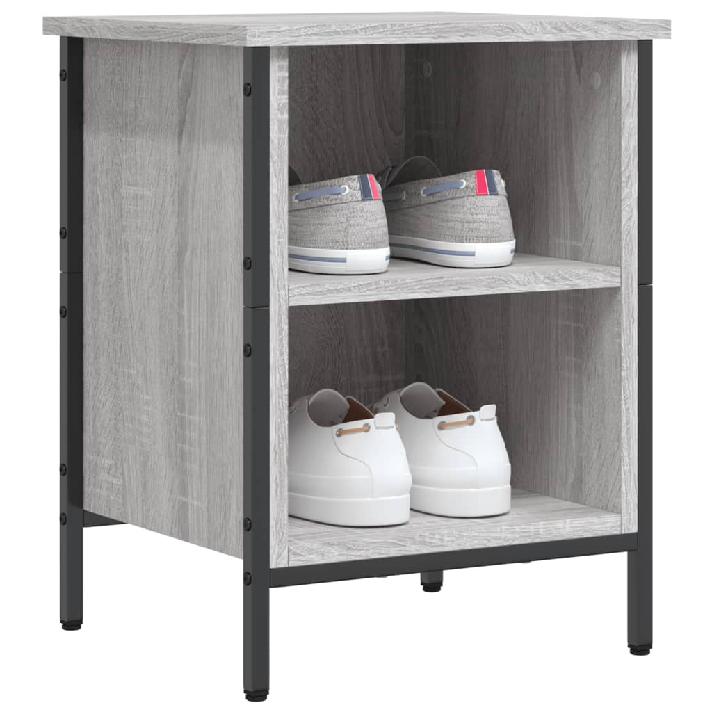 VIDAXL -Schuhschrank 38x35x50 cm ordentlich verarbeitet Holzgrau Sonoma Eiche gefärbt
