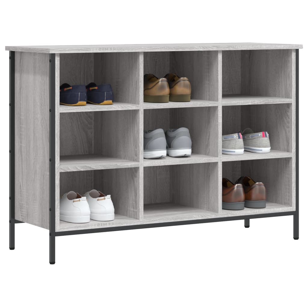 VIDAXL -Schuhschrank 100x35x70 cm propertytiertes Holzgrau Sonoma Eiche Farbe