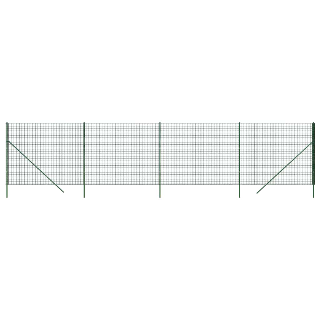Vidaxl draadgaashek 2x10 m gegalvaniseerd staal groen