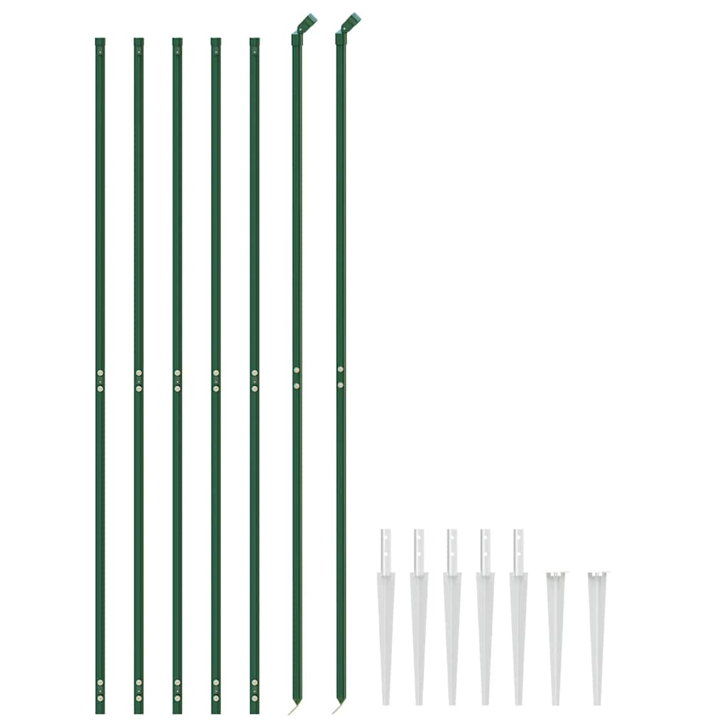 Vidaxl draadgaashek met grondankers 2,2x10 m groen