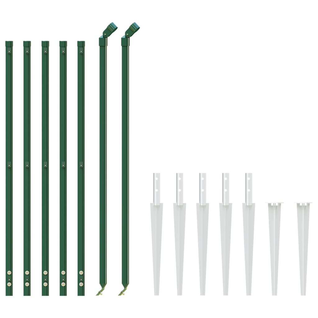 Vidaxl draadgaashek met grondankers 0,8x10 m groen