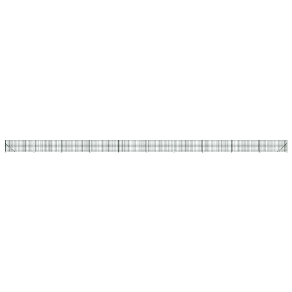 Vidaxl Drahtnetzzaun mit FLANGE 1x25 m Grün