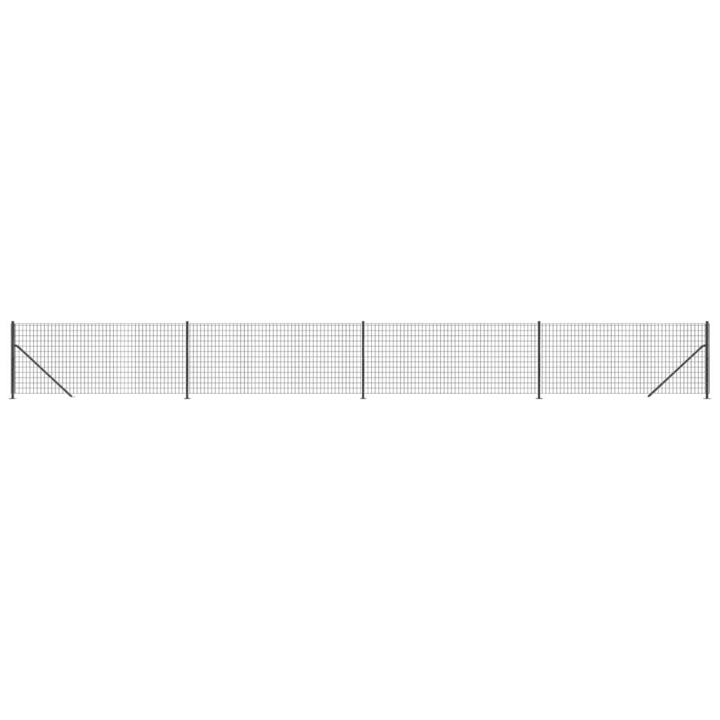 Vidaxl Drahtgitter FET mit Flansch mit 0,8 x 10 m anthrazitfarben
