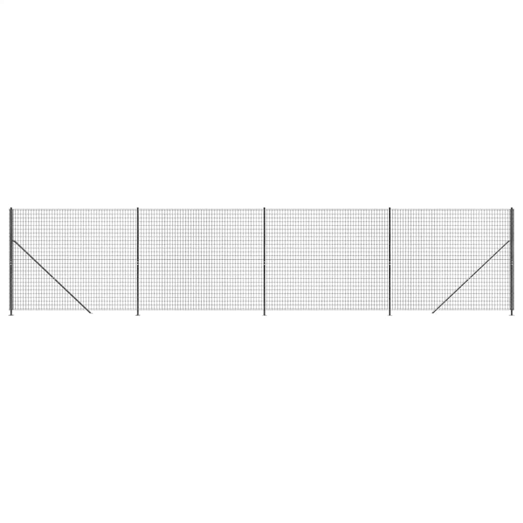 Vidaxl -Drahtgitterfet mit Flansch 1,4x10 m Anthrazit -farben