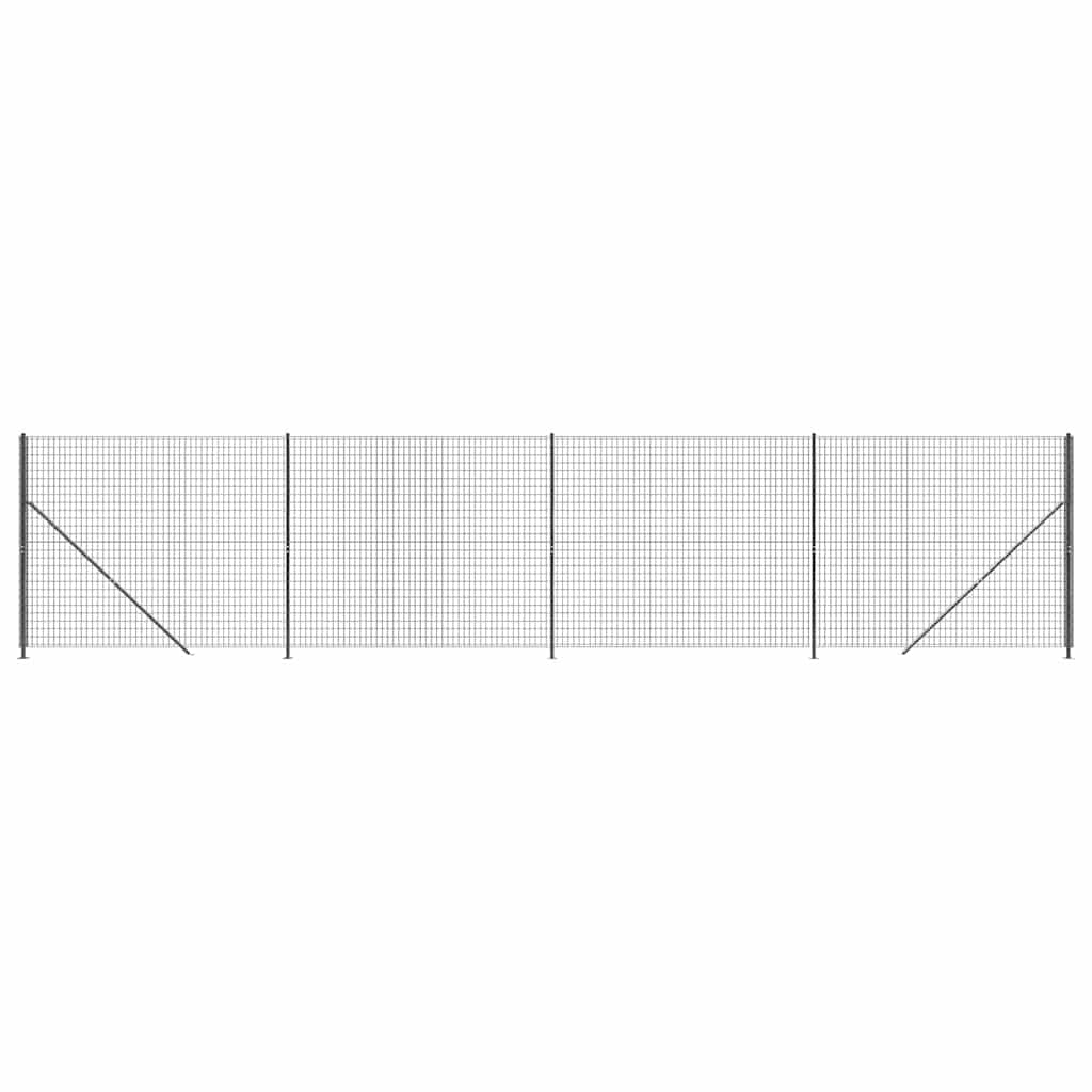 Vidaxl Drahtgitter FET mit Flansch mit 2,2 x 10 m anthrazitfarben