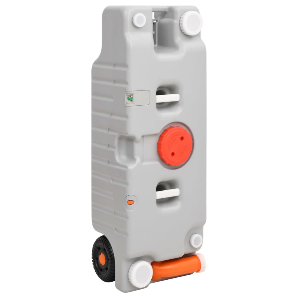 Vidaxl watertank op wielen 75 l grijs