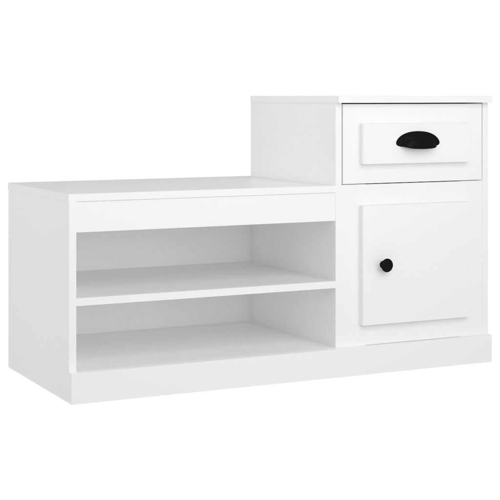 VidaXL Schuhschrank 100x42x60 cm verarbeitetes Holz weiß