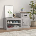 Vidaxl schoenenkast 100x42x60 cm bewerkt hout betongrijs