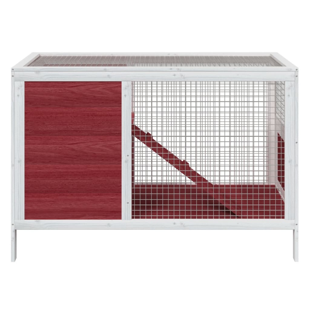 VIDAXL -Kaninchenstall 103x44x69,5 cm massiv Kiefern Mokka -farbig