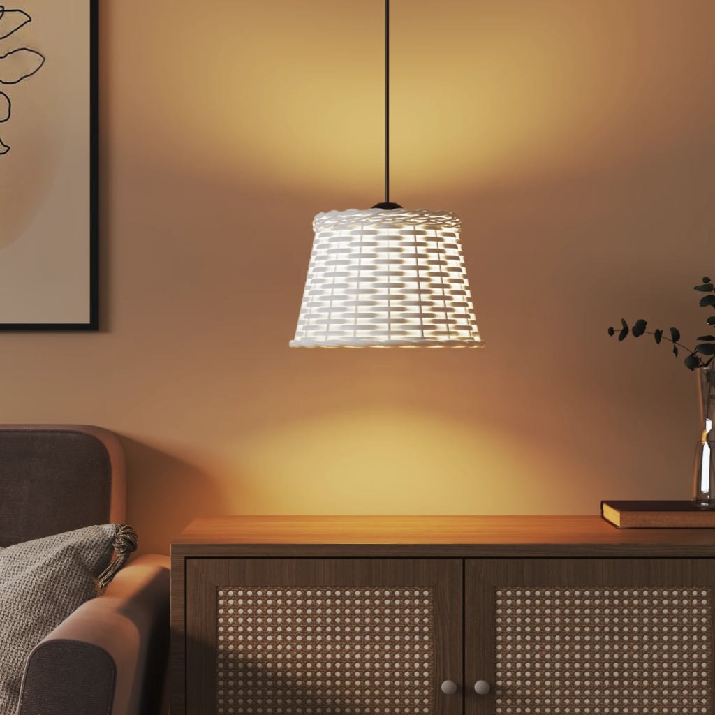 Vidaxx Decklampe Treasures Ø25x17 cm Korbgeflecht Weiß