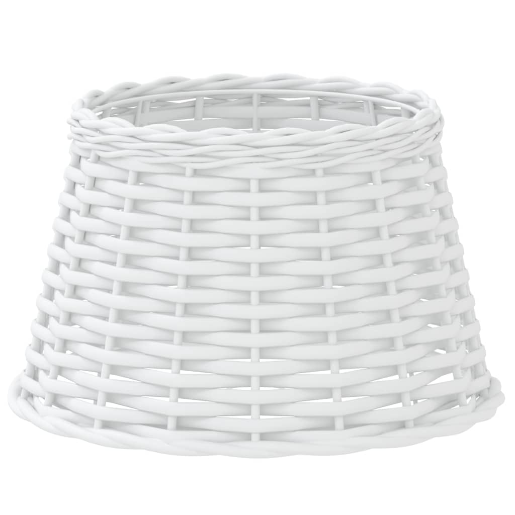 VidaXL Lampenschirm ø38x23 cm, Korbgeflecht, weiß