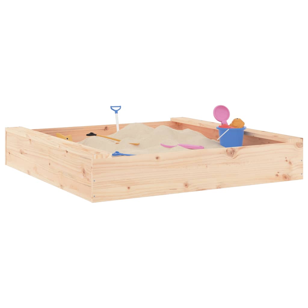 Vidaxl Sandkasten mit Bänken quadratische Festkiefer