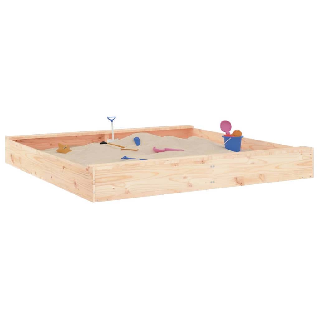 Vidaxl Sandkasten mit Bänken quadratische Festkiefer