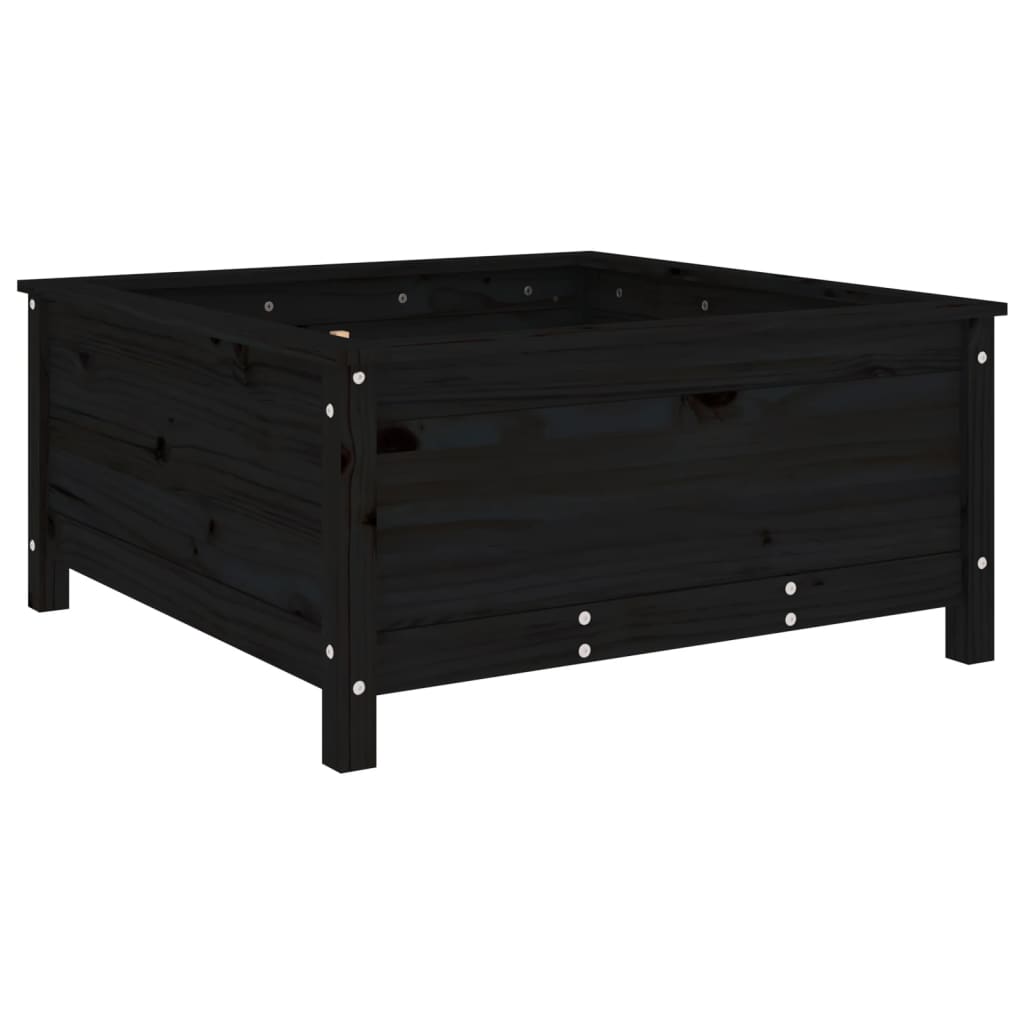 VIDAXL -Planungsbox 82,5x82,5x39 cm Festkiefer schwarz