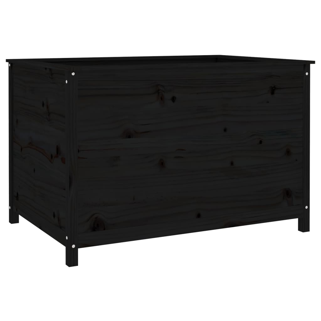 VIDAXL -Planzer erhöht 119,5 x 82,5 x 78 cm Festes Kiefernholz schwarz