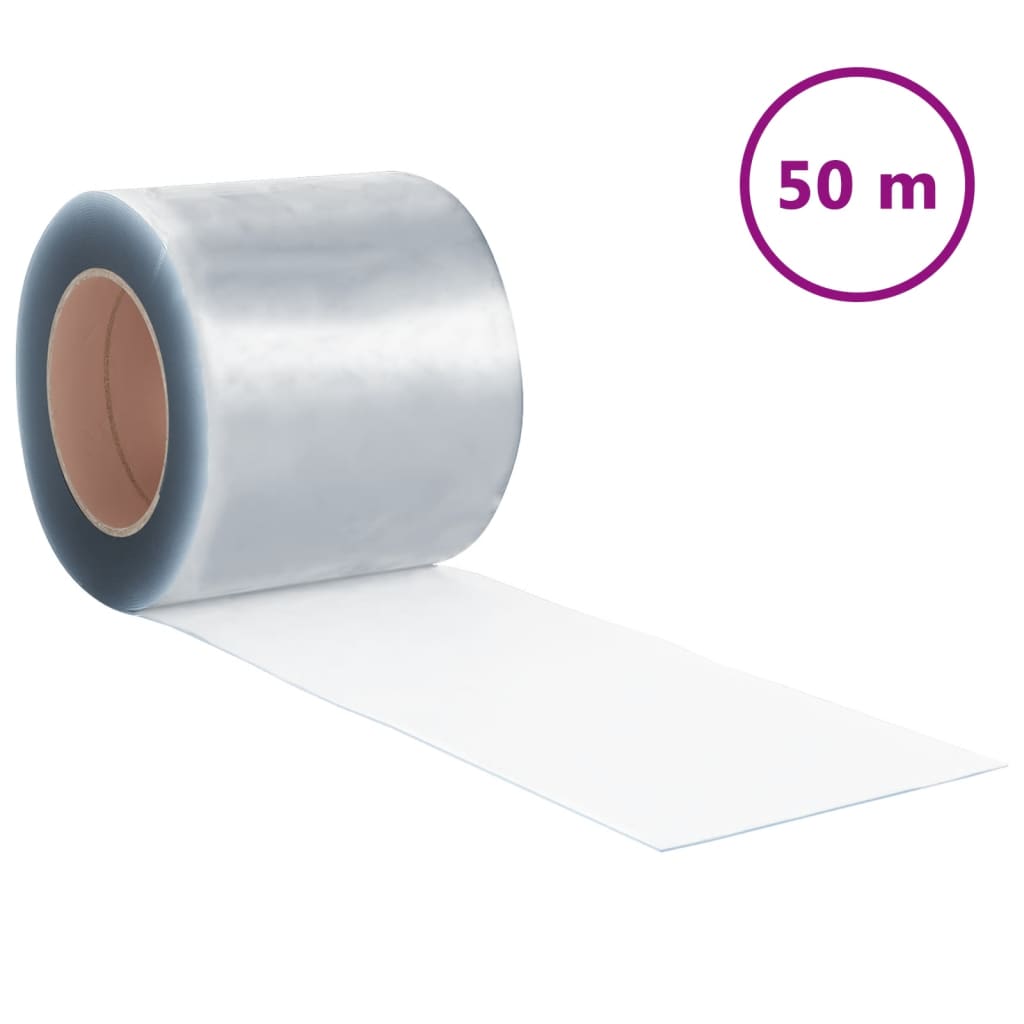 Vidaxx Türvorhang 200 x 1,6 mm 50 m PVC transparent