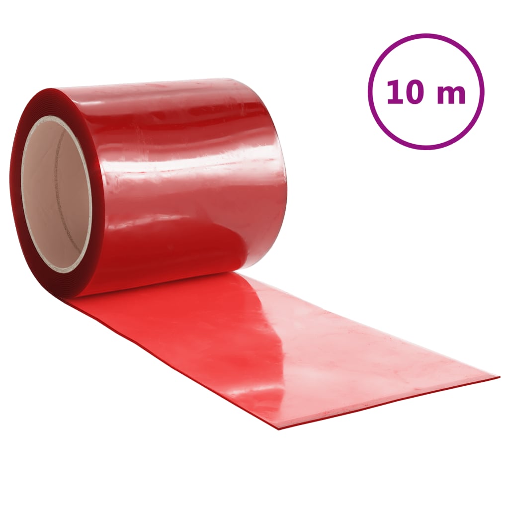 VidaXL Türvorhang 200 x 1,6 mm 10 m PVC Rot