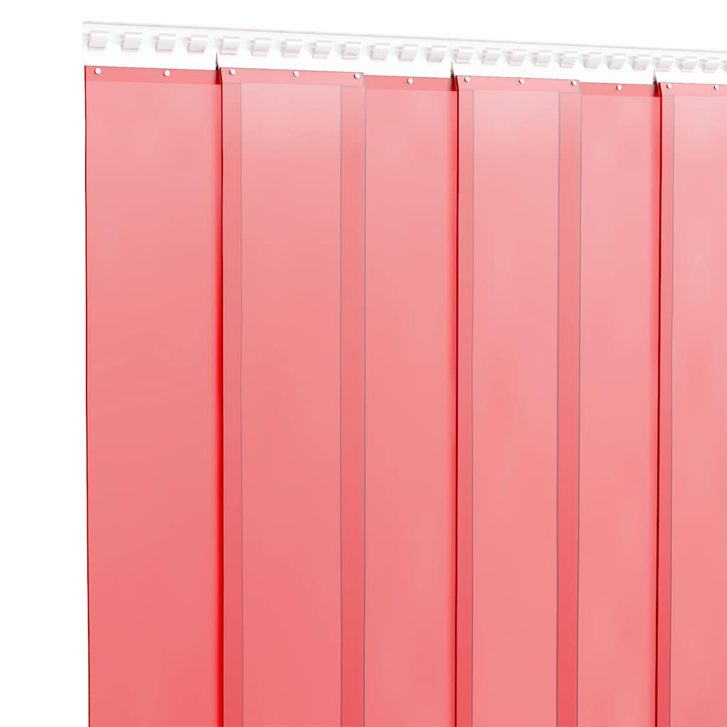 Vidaxxl -Türvorhang 300x2,6 mm 25 m PVC -Rot