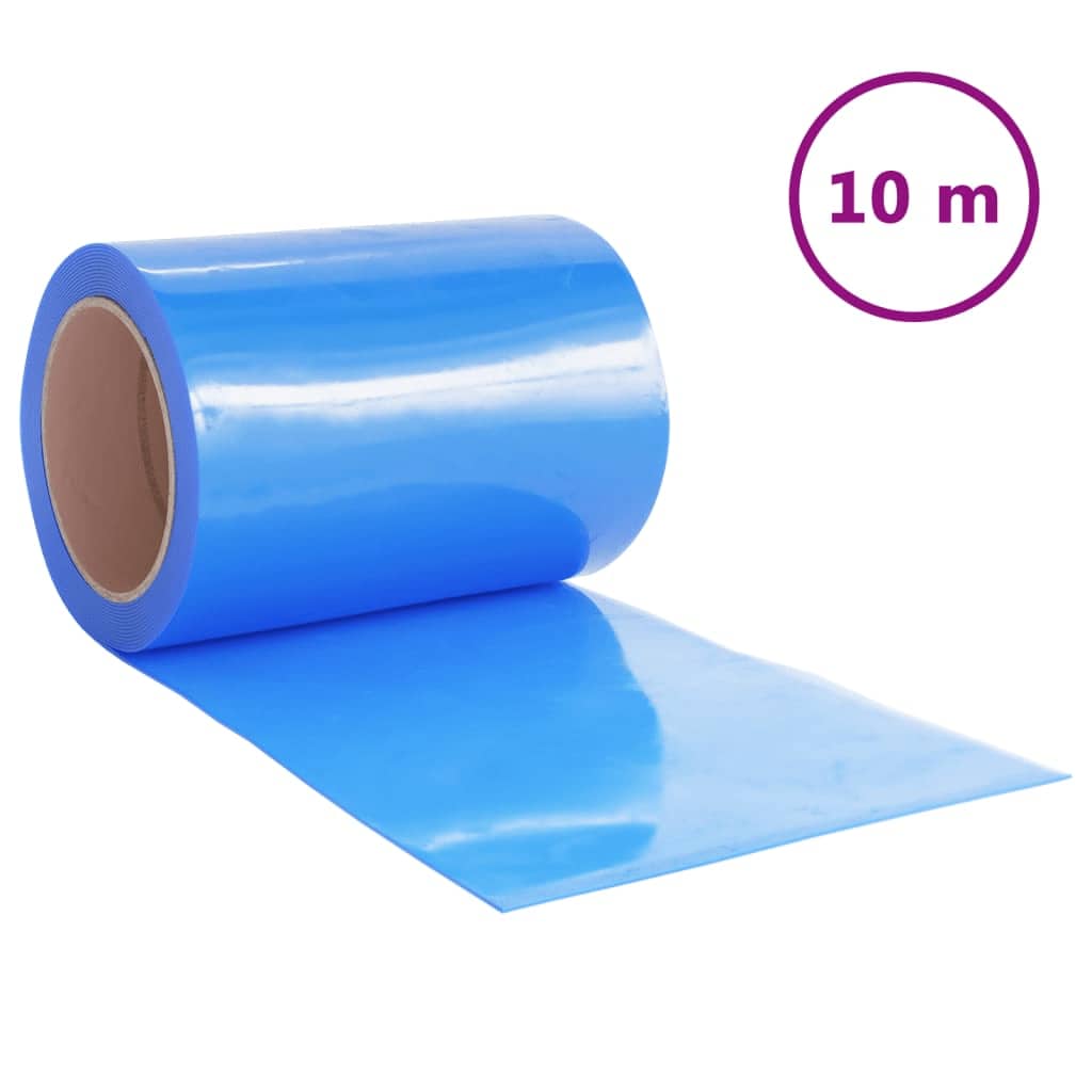 Vidaxxl -Türvorhang 300x2,6 mm 10 m PVC Blau