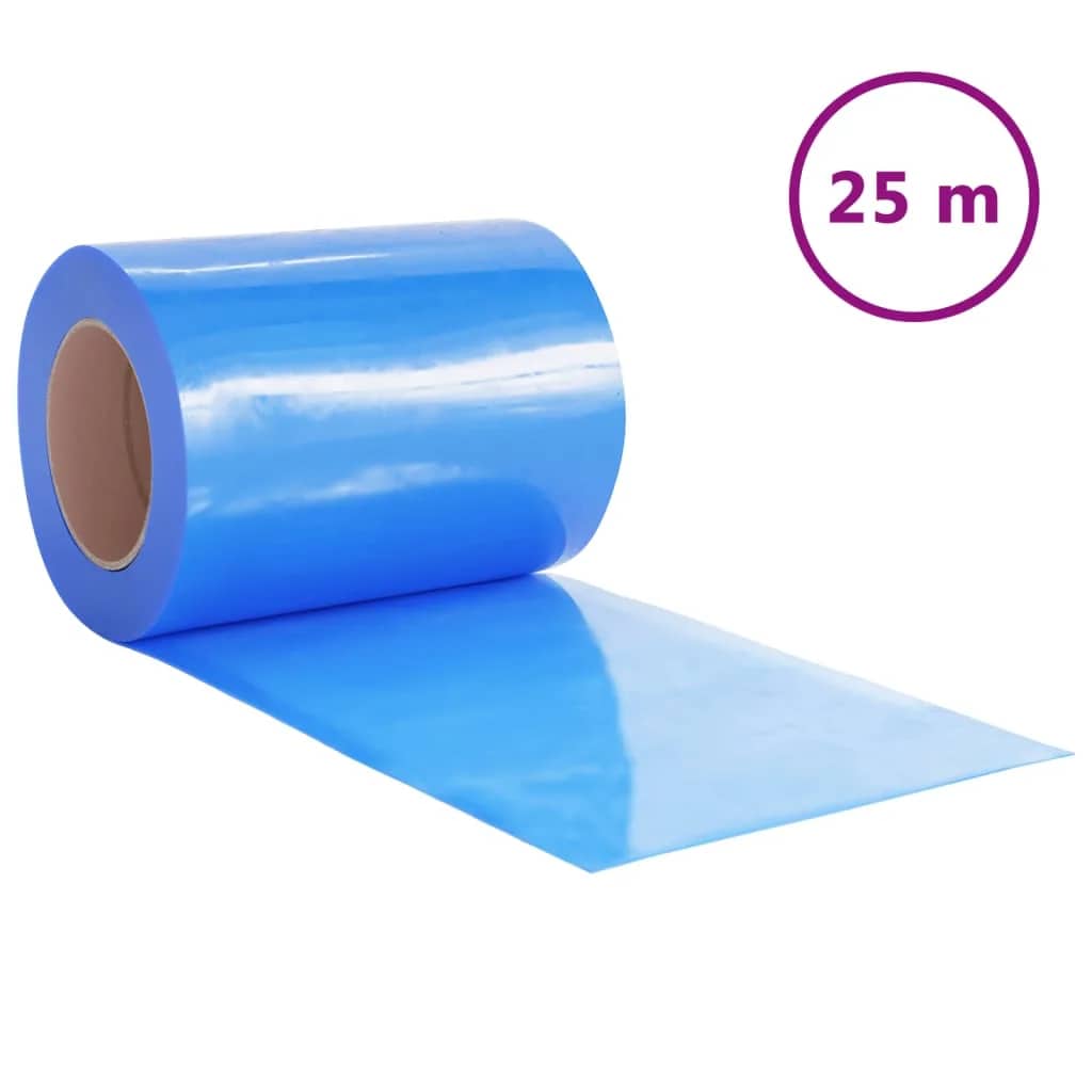 Vidaxxl -Türvorhang 300x2,6 mm 25 m PVC Blau