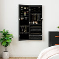 Vidaxl Schmuckschrank mit Spiegel und LED-Wandmontage in Schwarz