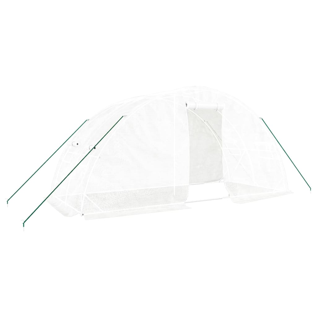 VidaXL Gartengewächshaus mit Stahlrahmen 10 m² 5x2x2,3 m