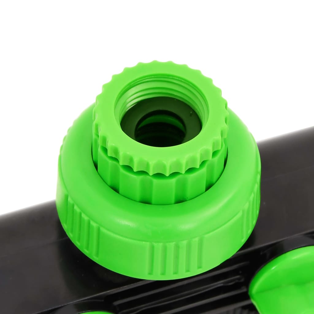 VidaXL Wasserhahnadapter 4-Wege 19,5 x 6 x 11 cm ABS PP grün und schwarz