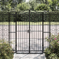 Vidaxl poort 121x8x150 cm smeedijzer zwart