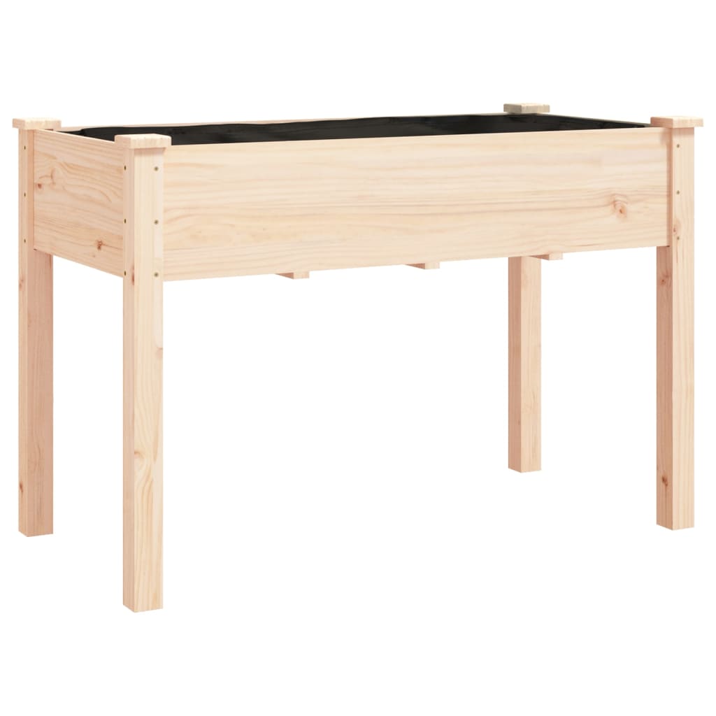 VIDAXL -Planzer mit Auskleidung 118x59x76 cm Festkieferholz