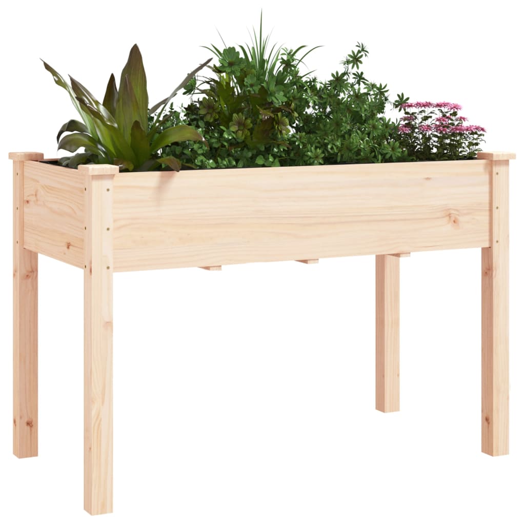 VIDAXL -Planzer mit Auskleidung 118x59x76 cm Festkieferholz