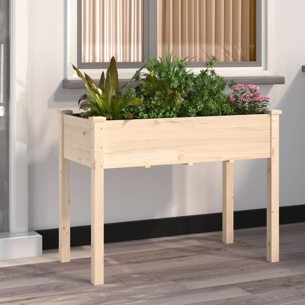 VIDAXL -Planzer mit Auskleidung 118x59x76 cm Festkieferholz