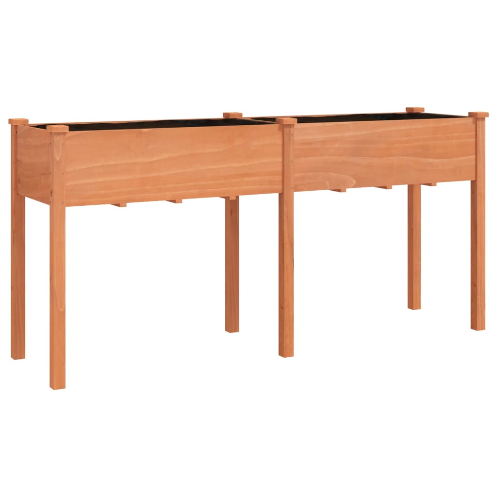 VIDAXL -Planzer mit Auskleidung 161x45x76 cm Festkiefernbraun