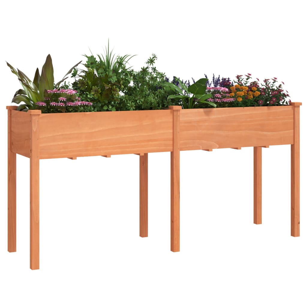 VIDAXL -Planzer mit Auskleidung 161x45x76 cm Festkiefernbraun