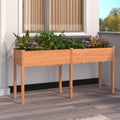 VIDAXL -Planzer mit Auskleidung 161x45x76 cm Festkiefernbraun
