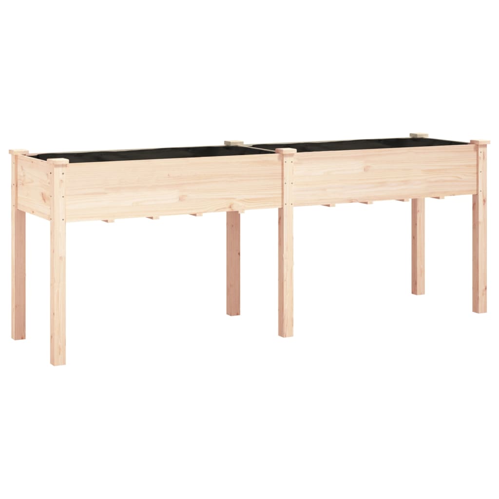 VIDAXL -Planzer mit Auskleidung 203x53x76 cm Festkieferholz