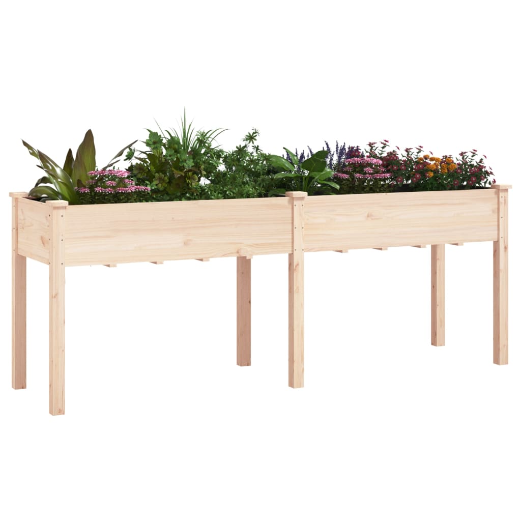 VIDAXL -Planzer mit Auskleidung 203x53x76 cm Festkieferholz
