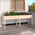 VIDAXL -Planzer mit Auskleidung 203x53x76 cm Festkieferholz