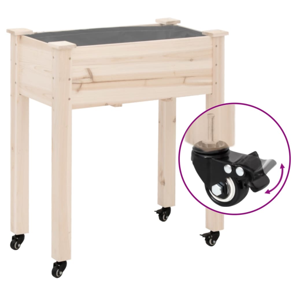 Vidaxl wielen voor plantenbak 4 st 8x3,5x8 cm ijzer zwart
