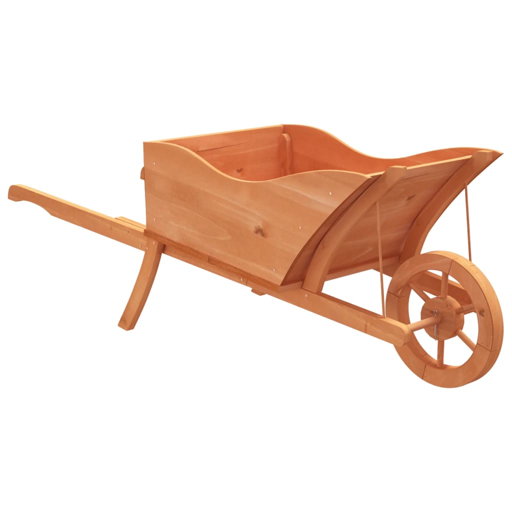 VidaXL Schubkarren-Pflanzgefäß 128x45,5x43 cm Massives Kiefernholz