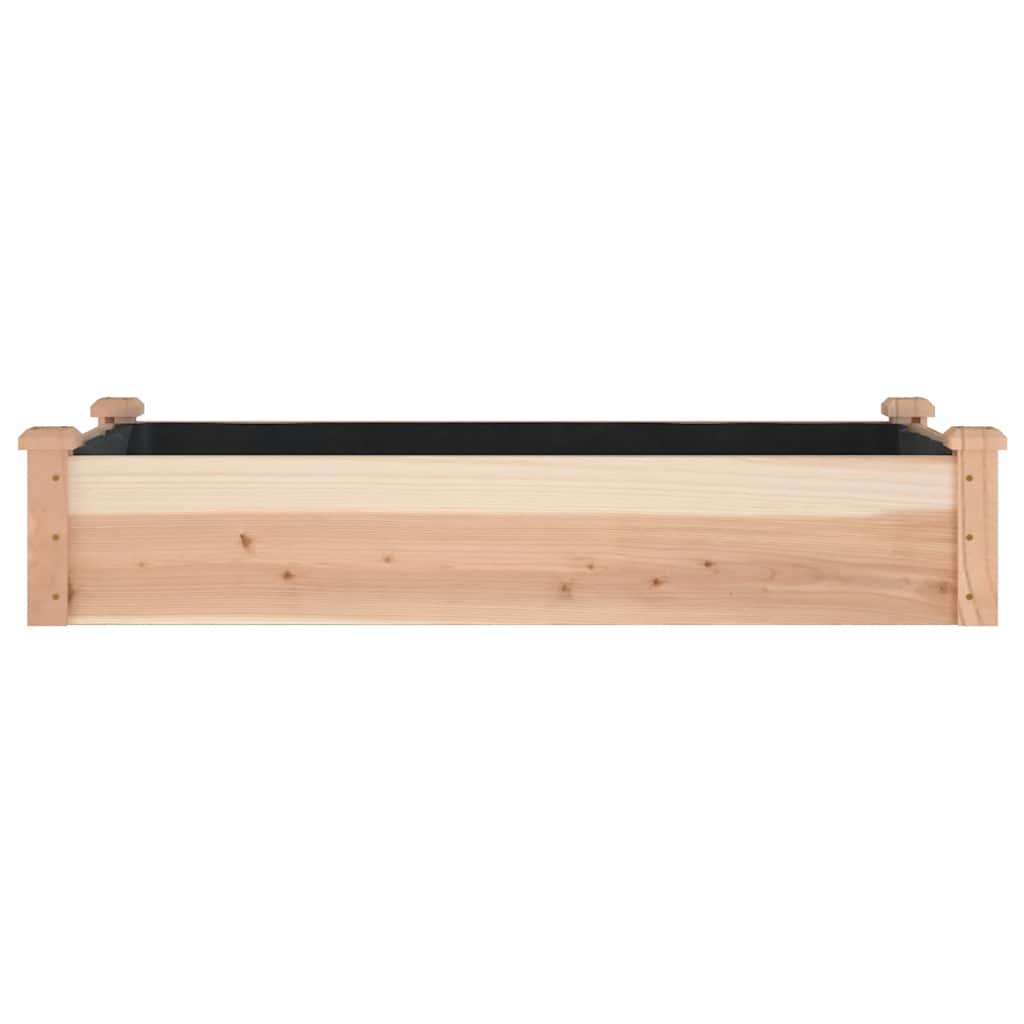 Vidaxl plantenbak verhoogd met voering 120x60x25 cm massief vurenhout