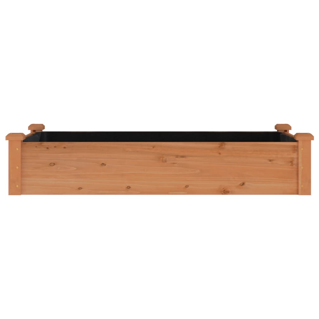 Vidaxl plantenbak verhoogd met voering 120x60x25 cm vurenhout bruin